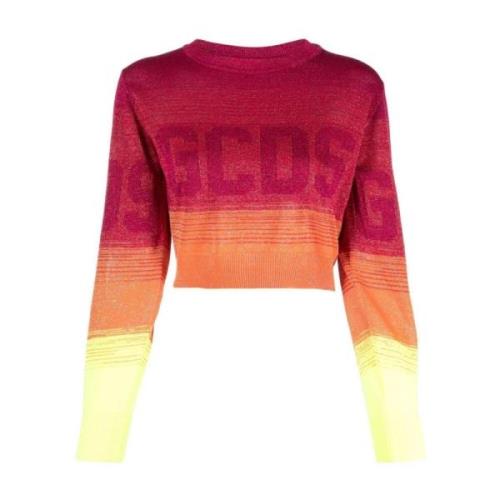 Pink Lurex Cropped Sweater