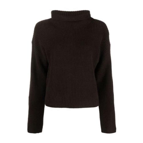 Brun Uld Cashmere Afslappet Sweater