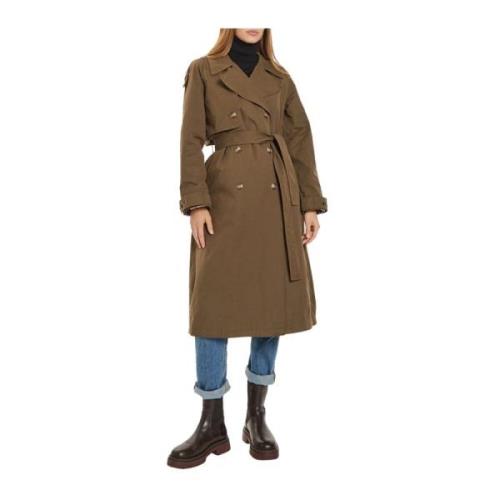 Grøn Trenchcoat til Kvinder