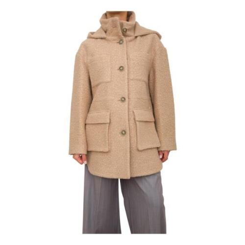 Beige Parka Jakke til Kvinder