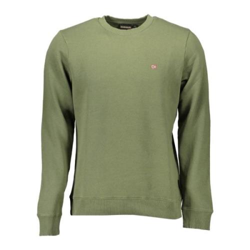 Grøn Langærmet Broderet Logo Sweatshirt