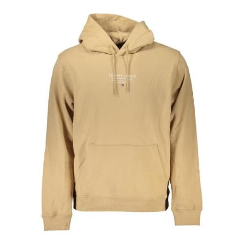 Beige hættetrøje med logo print