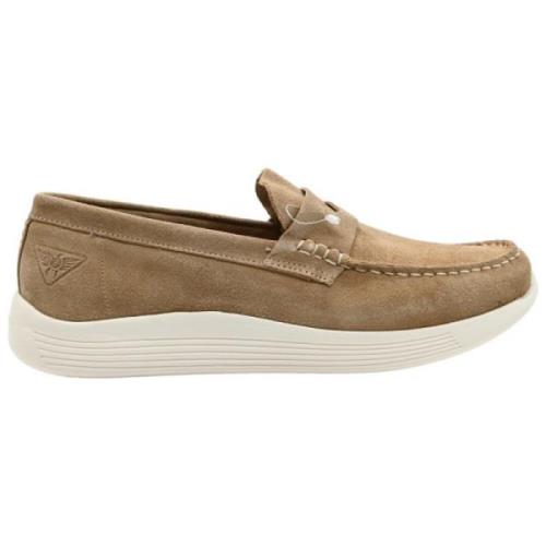 Suede Low Independent Moccasins Sand