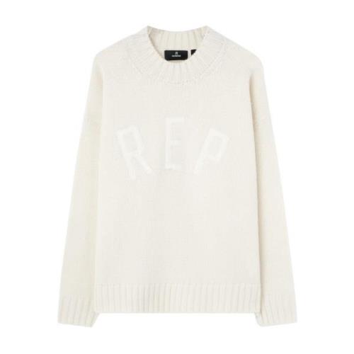 Beige Broderet Sweater