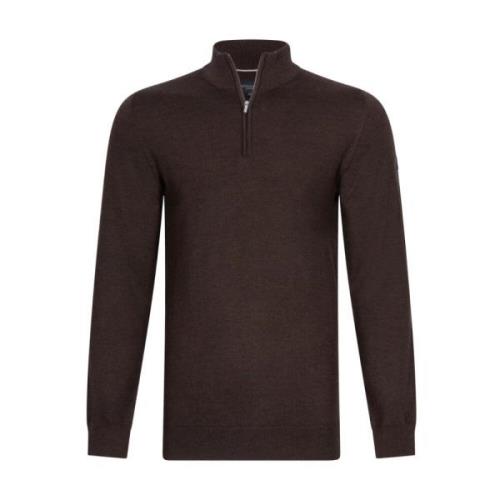 Merino Half Zip Pullover Brun Sweater