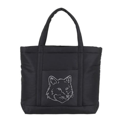 Puffer Tote Bag med Fox Head