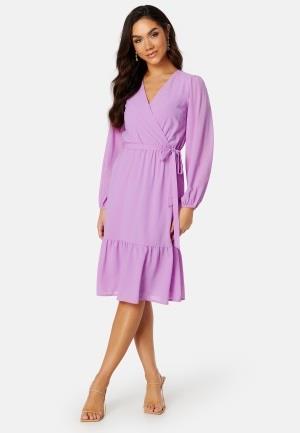 Happy Holly Linn midi Long Sleeve Dress Violet 36/38