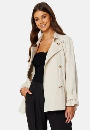 BUBBLEROOM CC Linen Trenchcoat Light beige M