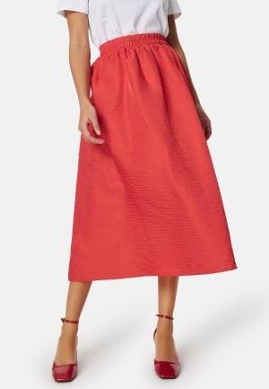 VILA Vimabelle HW Midi Volume Skirt Poppy Red 34