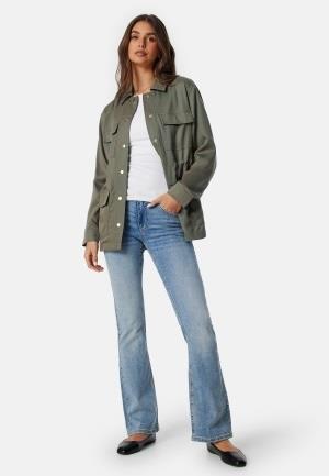 BUBBLEROOM Petula Cargo Shacket Khaki green S