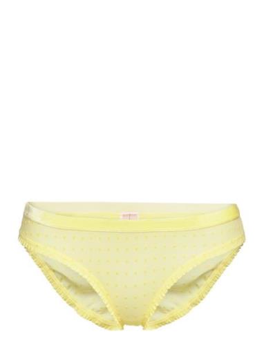 Tallie Soft Dot Bottom Trusser, Tanga Briefs Yellow Becksöndergaard