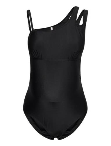 Mltula Padded Swimsuit A. Badedragt Badetøj Black Mamalicious