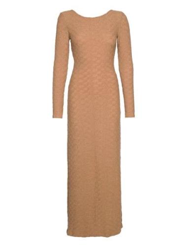 Oceannars Dress Maxikjole Festkjole Beige Résumé