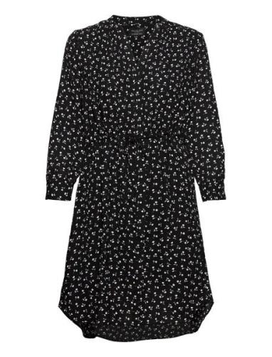 Slfdamina 7/8 Aop Dress Kort Kjole Black Selected Femme