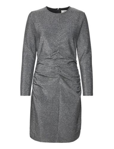 Glitter Stretch Dion Dress Kort Kjole Grey Mads Nørgaard