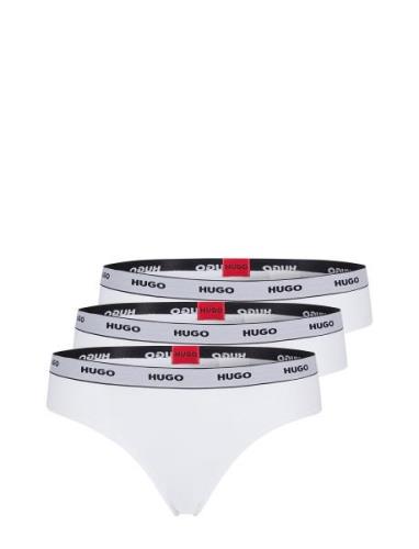 Triplet Thong Stripe G-streng Undertøj White HUGO