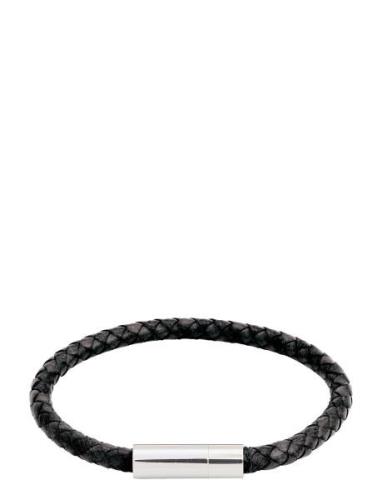 Franky Bracelet Leather Armbånd Smykker Black Edblad