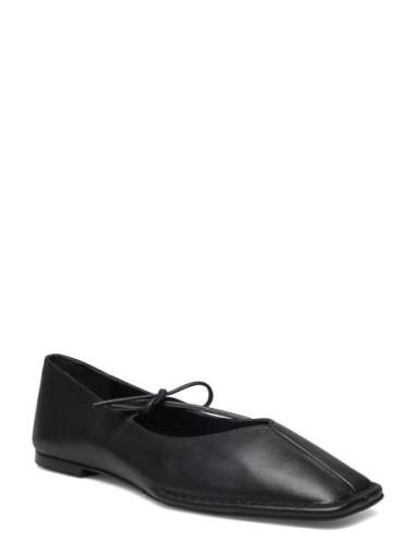 Sway Black Leather Ballet Flats Ballerinasko Ballerinaer Black ALOHAS