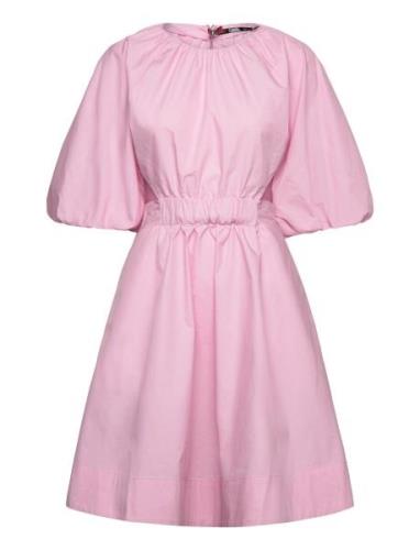 A-Line Puff Sleeve Dress Kort Kjole Pink Karl Lagerfeld