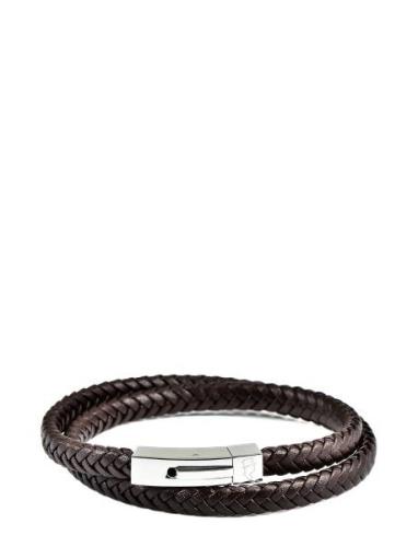 Leather Bracelet Double Armbånd Smykker Brown Edd.