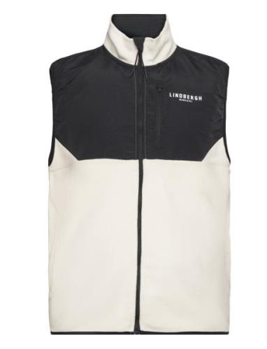 Contrast Fleece Waistcoat Vest White Lindbergh