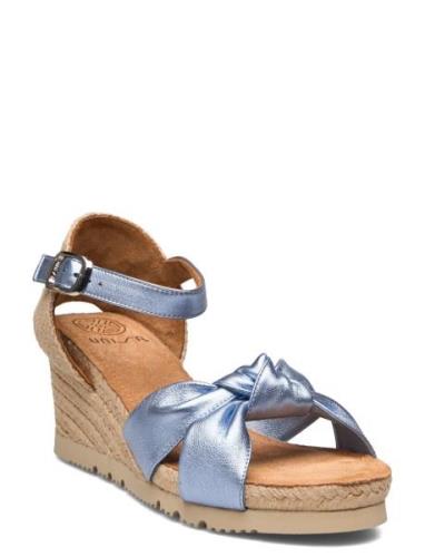 Monty_Lmt Espadrillos Med Hæl Sandal Blue UNISA