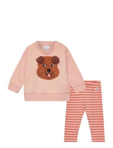 Set Sweatshirt Leggings Dog Sets Pink Lindex