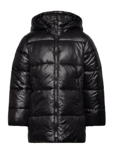 Kogscarlett Hood Puffer Cp Otw Foret Jakke Black Kids Only