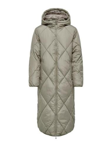 Onlnewtamara X-Long Quilted Coat Cc Otw Foret Jakke Green ONLY