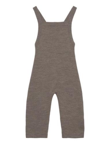 Baby Felted Overalls Jumpsuit Brown FUB