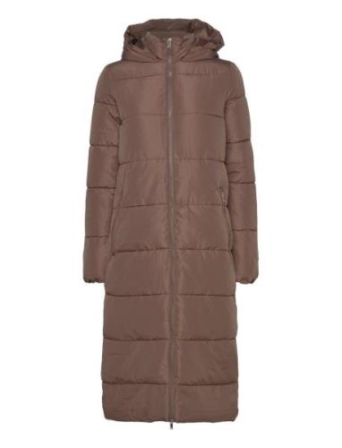 Onlanna X Long Hood Puffer Coat Cs Otw Foret Jakke Brown ONLY