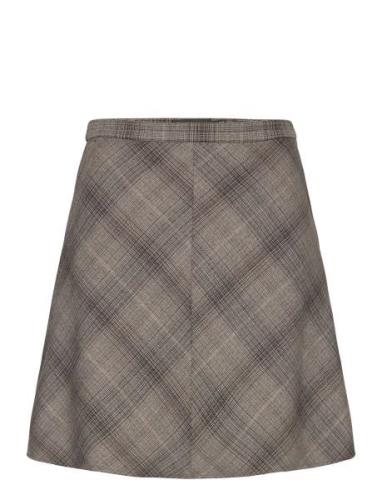 Slstorie Yara Skirt Kort Nederdel Brown Soaked In Luxury