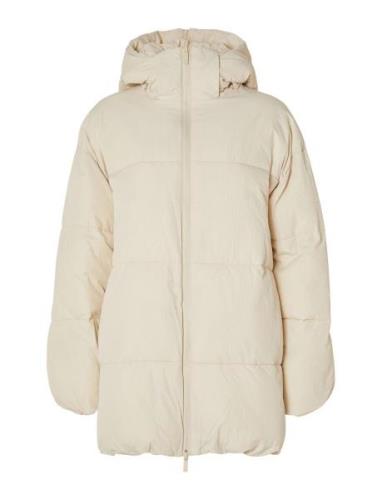 Slffraya Puffer Jacket B Foret Jakke Beige Selected Femme