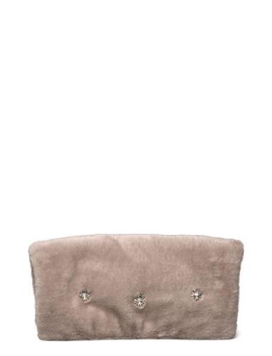 Paris, 1886 Embellished Faux Fur La Bags Clutches Beige STINE GOYA