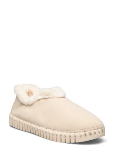 Flats Slippers Hjemmesko Cream Ilse Jacobsen