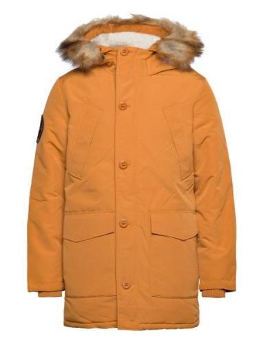 Everest Faux Fur Hooded Parka Parka Jakke Yellow Superdry