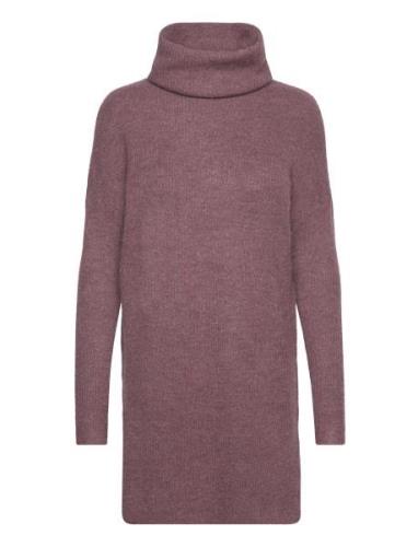 Onljana L/S Cowlnck Dress Wool Knt Noos Kort Kjole Pink ONLY