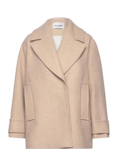 Pea Coat Uldjakke Jakke Beige IVY OAK