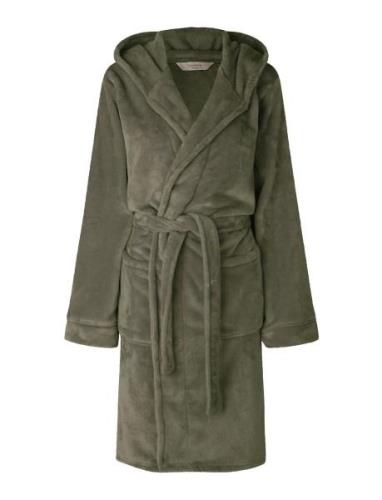 Fleece Robe Morgenkåbe Green Rosemunde