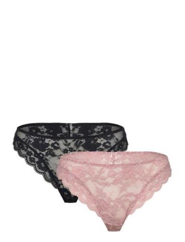 Brief Thong Reg Iris 2 Pack G-streng Undertøj Pink Lindex