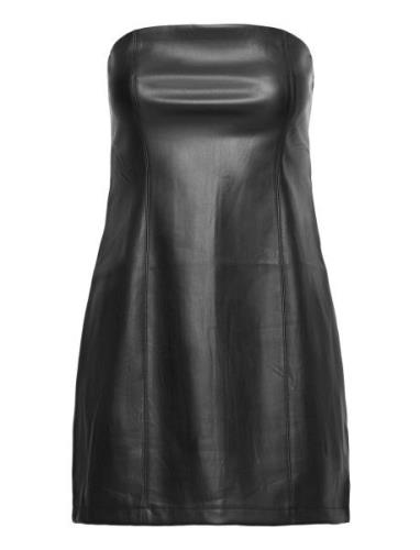 Pu Mini Tube Dress Kort Kjole Black Gina Tricot