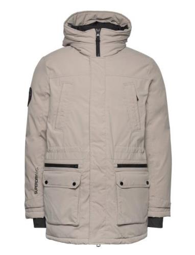 City Padded Parka Jacket Parka Jakke Cream Superdry