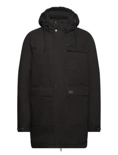 Workwear Hooded Parka Parka Jakke Black Superdry