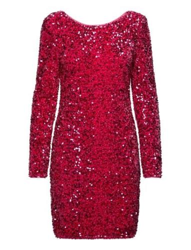 Onlconfidence L/S Sequins Dress Jrs Kort Kjole Red ONLY