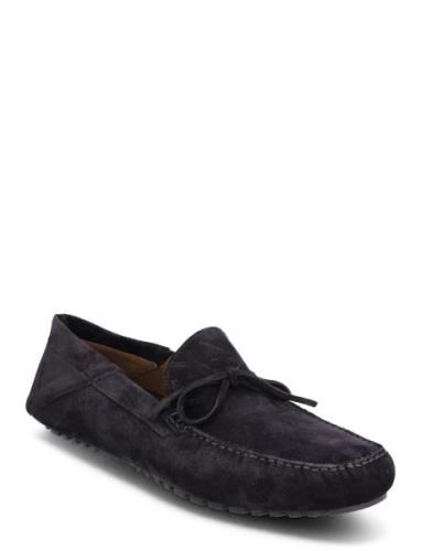 Driver_Mocc_Sdl Loafers Flade Sko Navy BOSS