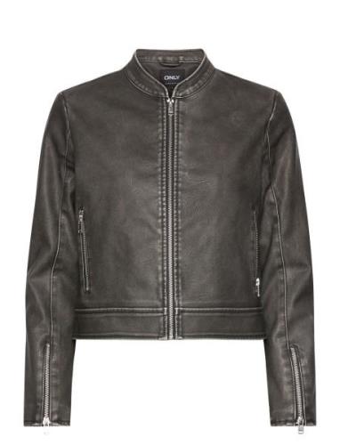 Onlmindy Faux Leather Jacket Otw Læderjakke Skindjakke Black ONLY