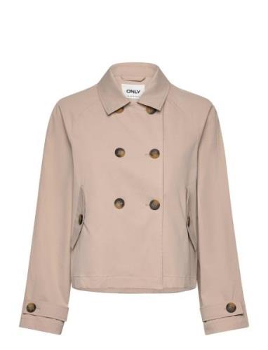 Onlapril Life Short Trenchcoat Otw Noos Trenchcoat Frakke Beige ONLY