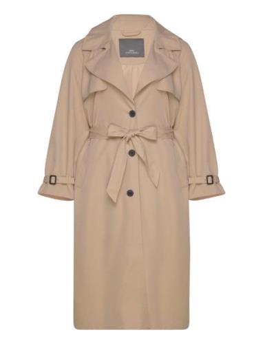 Carchloe Trenchcoat Single B.otw Trenchcoat Frakke Beige ONLY Carmakom...