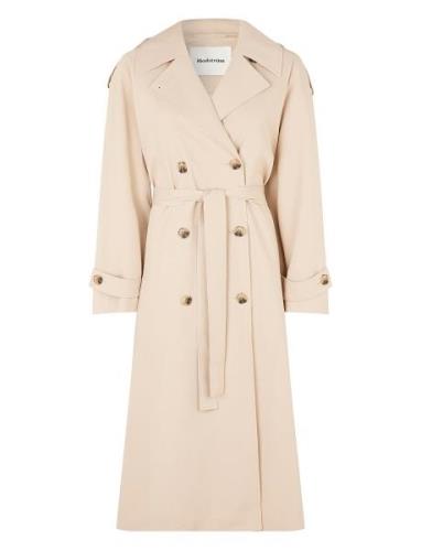 Eviemd Jacket Trenchcoat Frakke Beige Modström