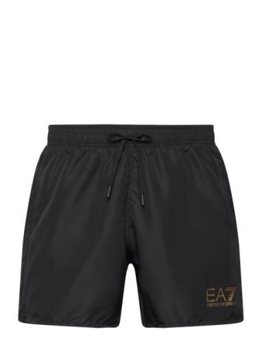 Mens Woven Boxer Badeshorts Black EA7